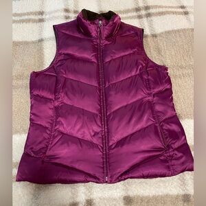 Eddie Bauer Ladies Medium Goose Down Vest - Shiny Puprle